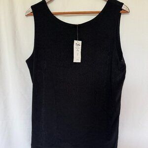 Travelers Essential Reversible Tank Black Womens Size 2 from Chicos